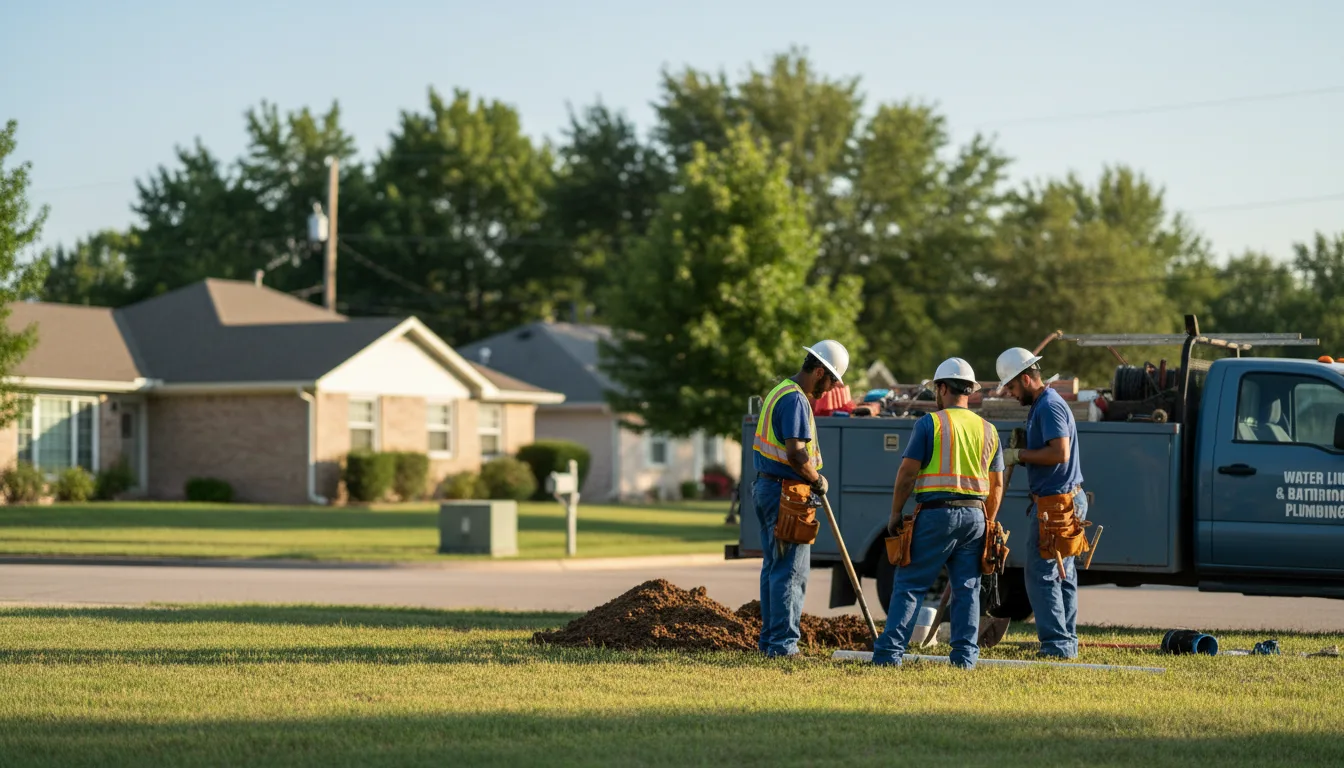 Residential water line and bathroom plumbing service in Potsdam, OH